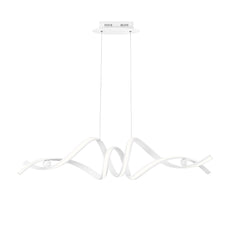 "Sospensione LED MYSTRAL in alluminio bianco, diffusore in silicone CCT"