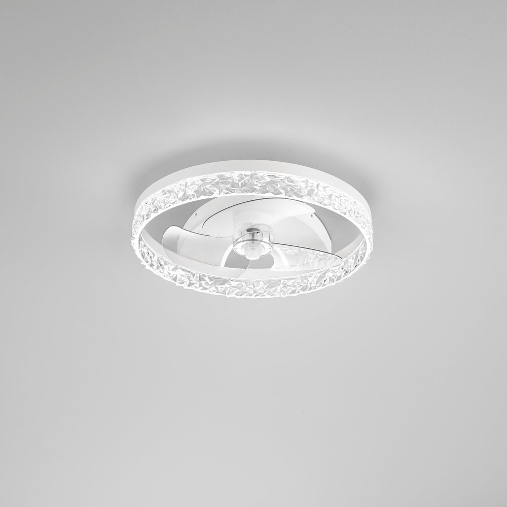 PLAFONIERA LED VENTILATORE NASHI BIANCO 30W 4800LM CCT 50X11,5CM