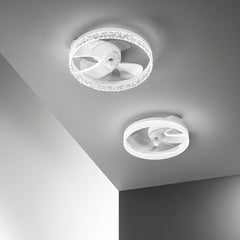 PLAFONIERA LED VENTILATORE NASHI BIANCO 30W 4800LM CCT 50X11,5CM