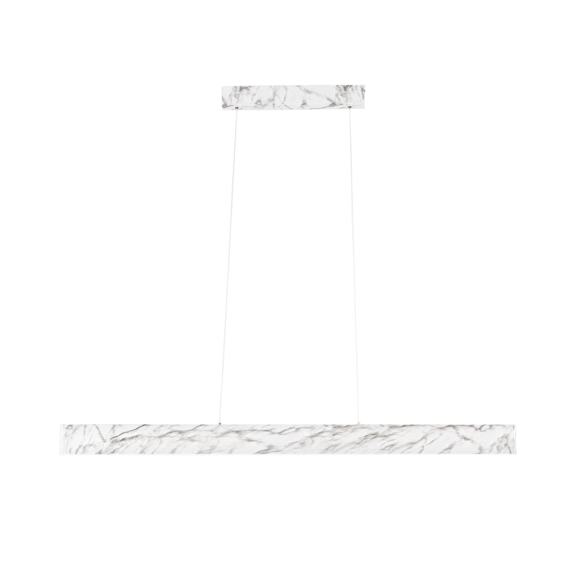 "Sospensione lineare LED NAVEL in metallo effetto marmo con CCT 120 cm."