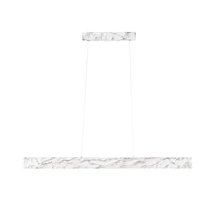 "Sospensione lineare LED NAVEL in metallo effetto marmo con CCT 120 cm."