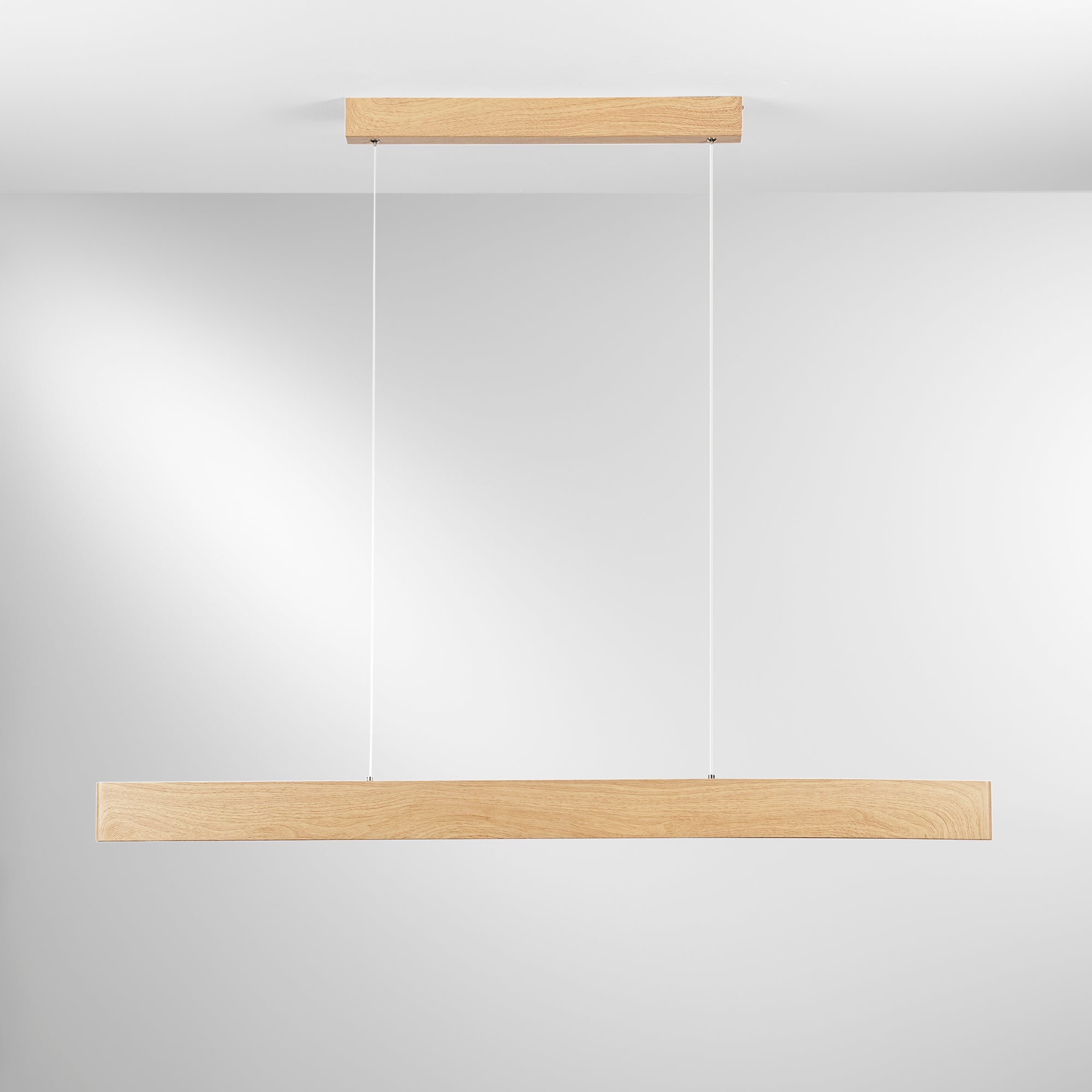 SOSPENSIONE LED NAVEL LEGNO 40W 6400LM CCT 121,5X8X150CM