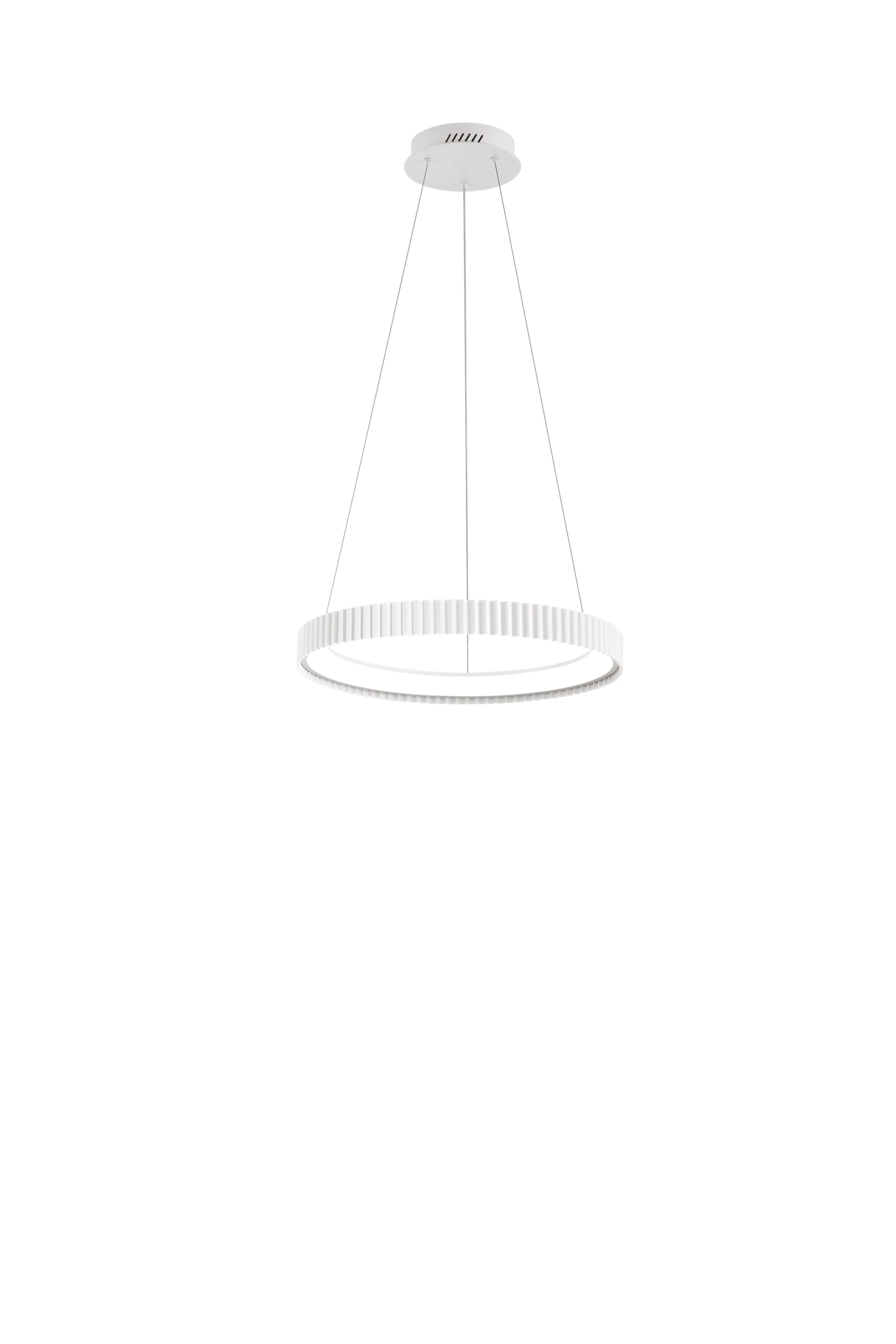 "Sospensione LED NIKE bianca in metallo, CCT, Ø 49cm."