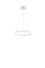 SOSPENSIONE LED NIKE BIANCA IN METALLO 40W 5840LM DIP-CCT 2700/3200/4000K D49,5XH5CM