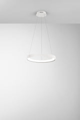 SOSPENSIONE LED NIKE BIANCA IN METALLO 40W 5840LM DIP-CCT 2700/3200/4000K D49,5XH5CM