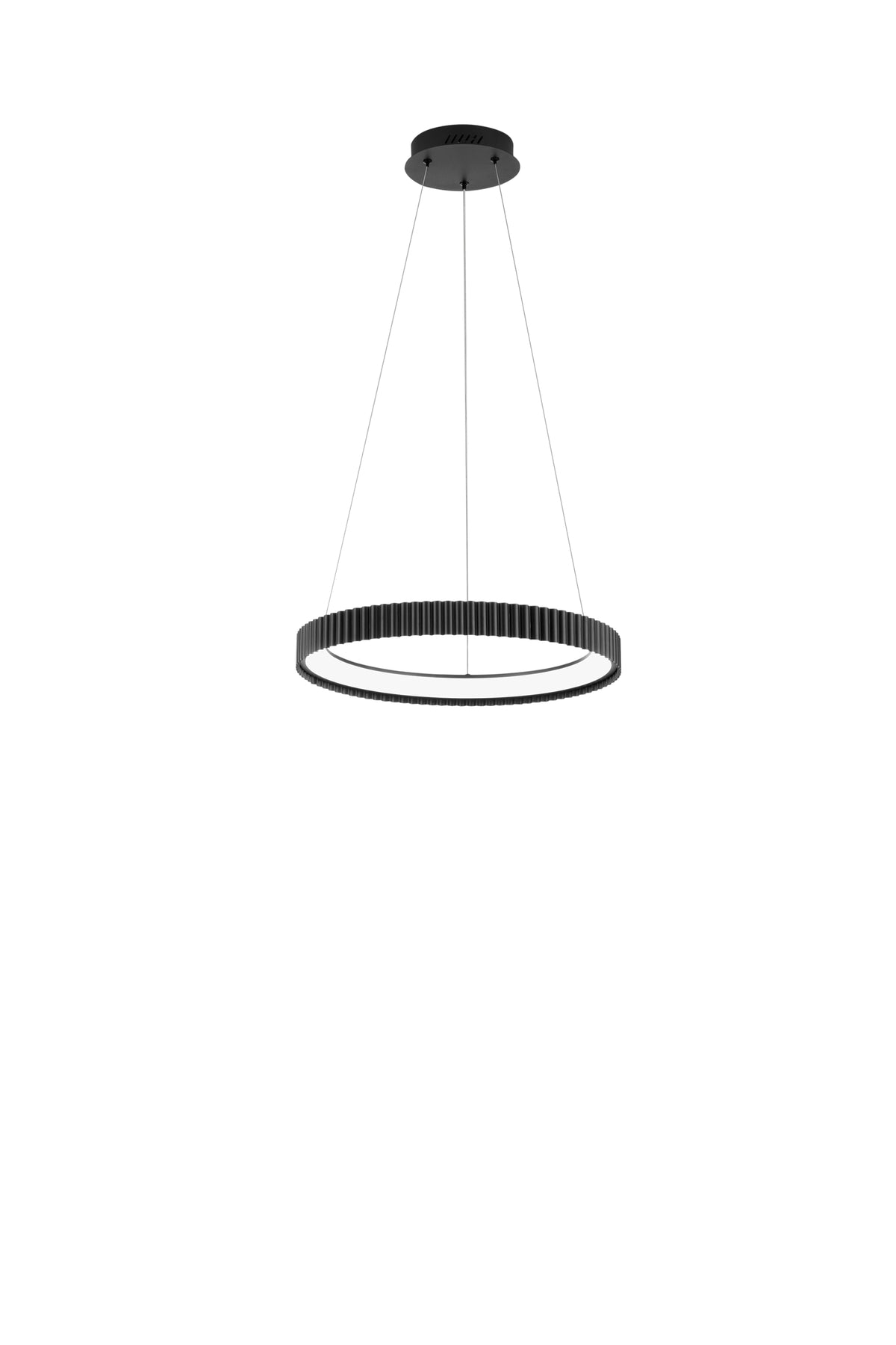 SOSPENSIONE LED NIKE NERA IN METALLO 40W 5840LM DIP-CCT 2700/3200/4000K D49,5XH5CM