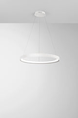 SOSPENSIONE LED NIKE BIANCA IN METALLO 58W 8470LM DIP-CCT 2700K/3200K/4000K D69,5XH150CM
