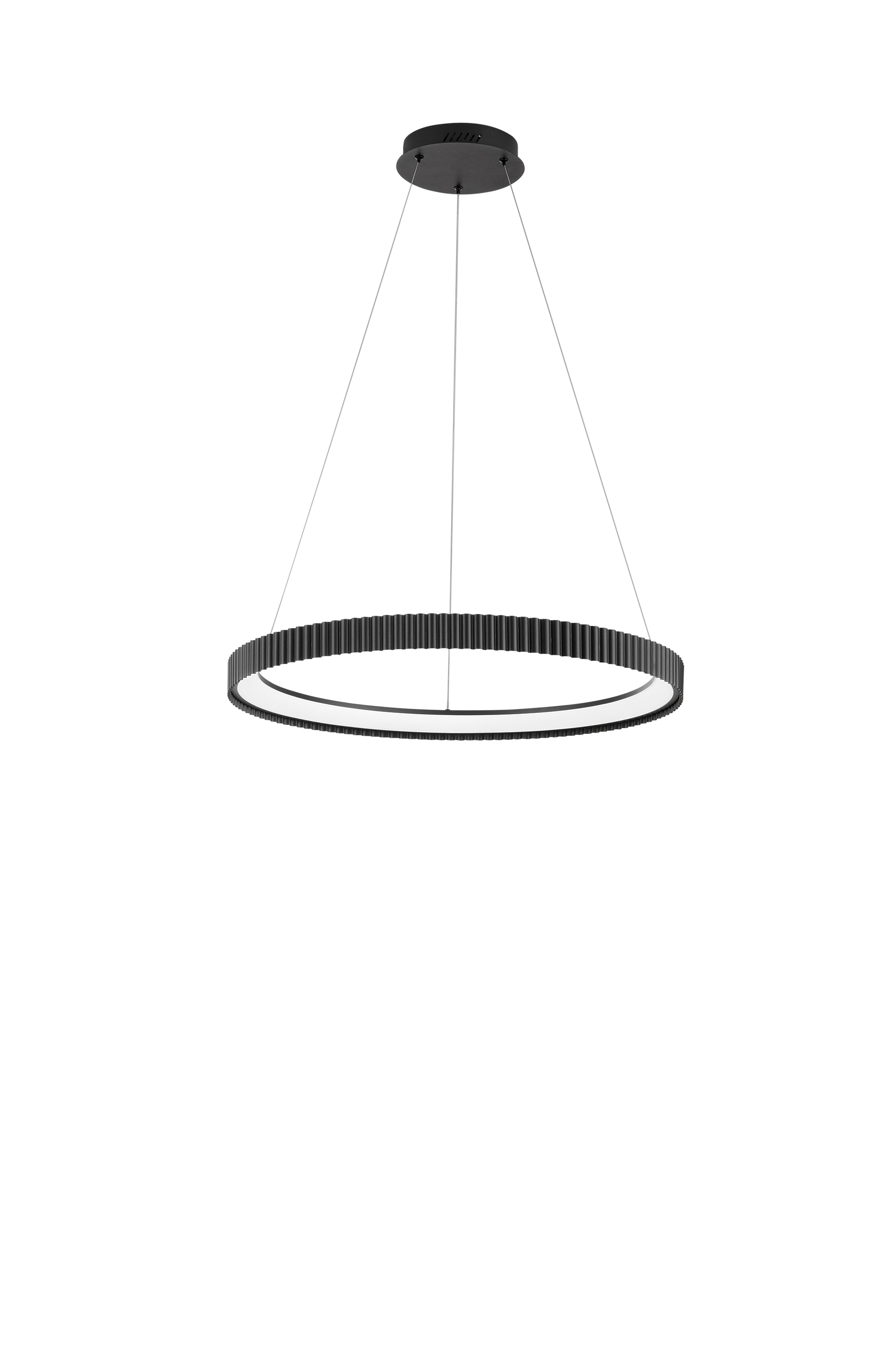 "Sospensione LED NIKE nera in metallo, CCT, Ø 68,5cm."
