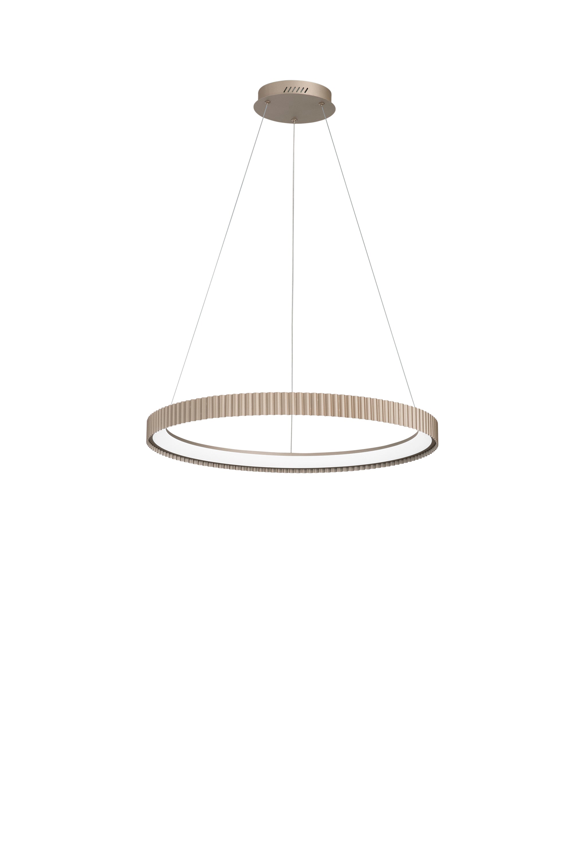 "Sospensione LED NIKE oro in metallo, CCT, Ø 68,5cm."