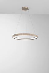 SOSPENSIONE LED NIKE ORO IN METALLO58W 8470LM DIP-CCT 2700K/3200K/4000K D69,5XH150CM