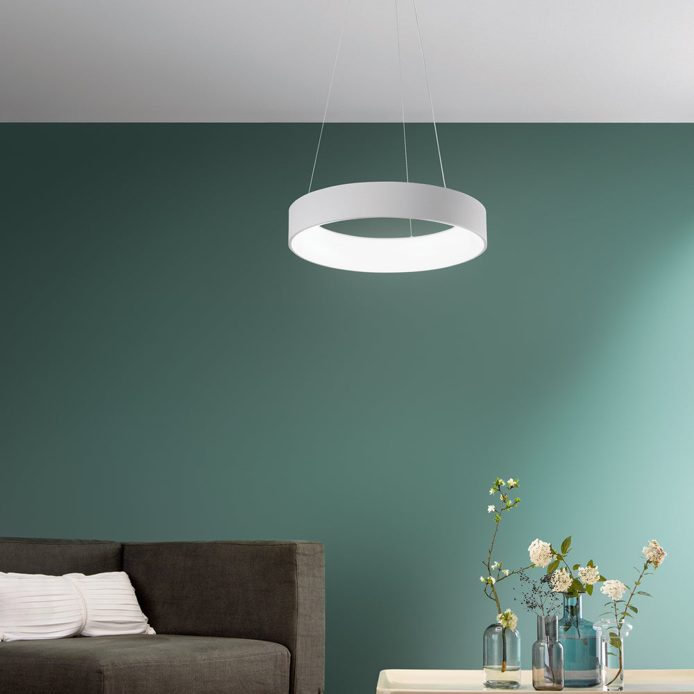 SOSPENSIONE LED NOAH BIANCA 60W 8000LM CCT 60X10X150CM