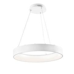 "Sospensione LED NOAH bianca in alluminio, CCT Ø 60 cm."