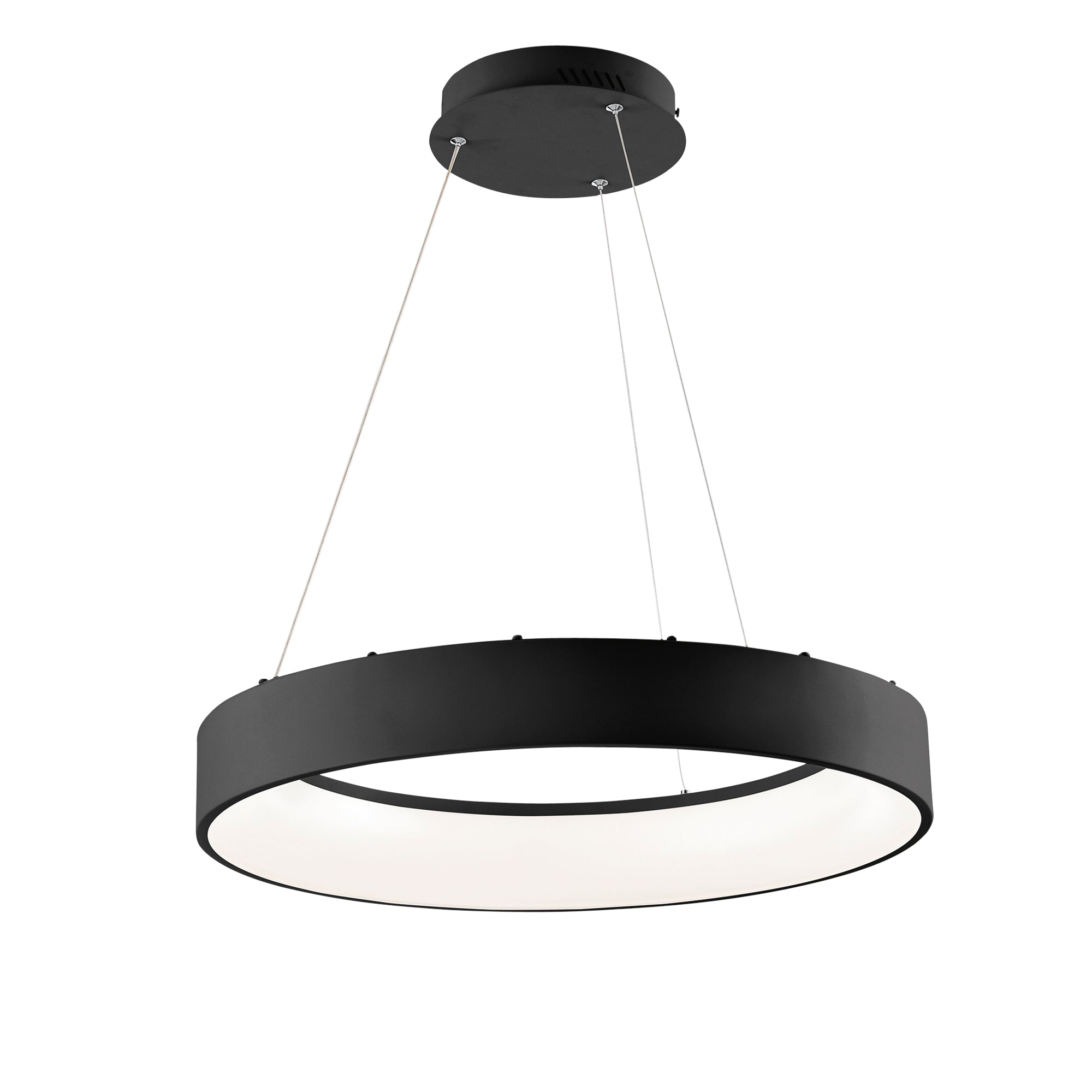 "Sospensione LED NOAH nera in alluminio, CCT Ø 60 cm."