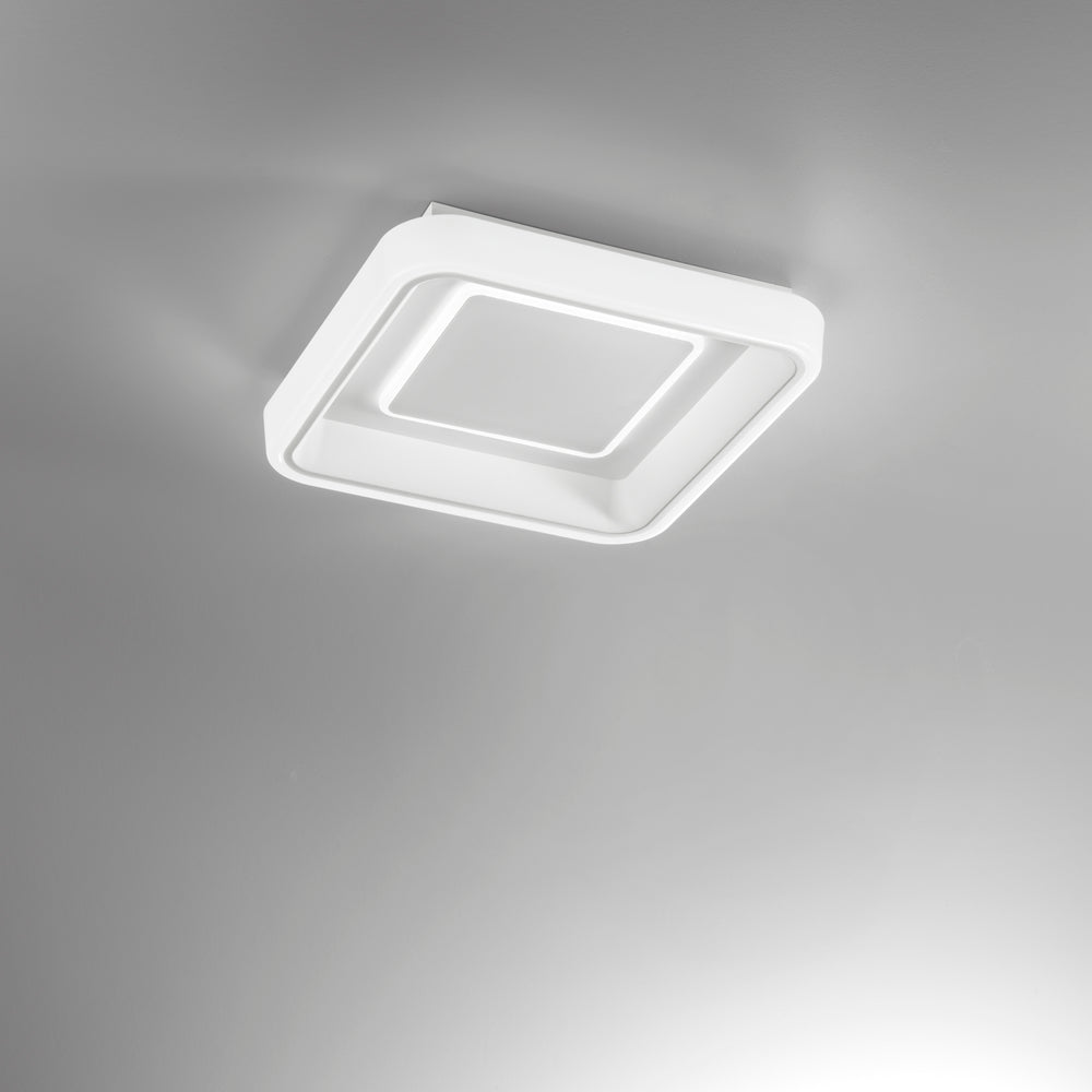 PLAFONIERA LED NURAX QUADRATA BIANCA 45W 6160LM CCT 49,5X49,5x9,6CM