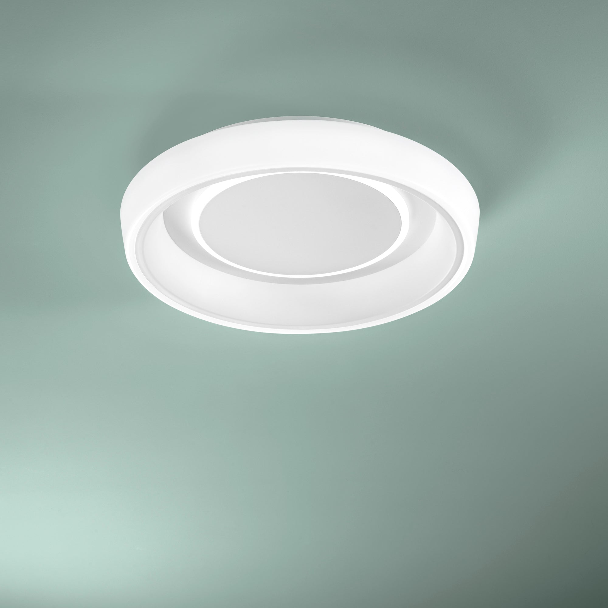 PLAFONIERA LED NURAX TONDA BIANCA 45W 6160LM CCT 49,5X9,6CM