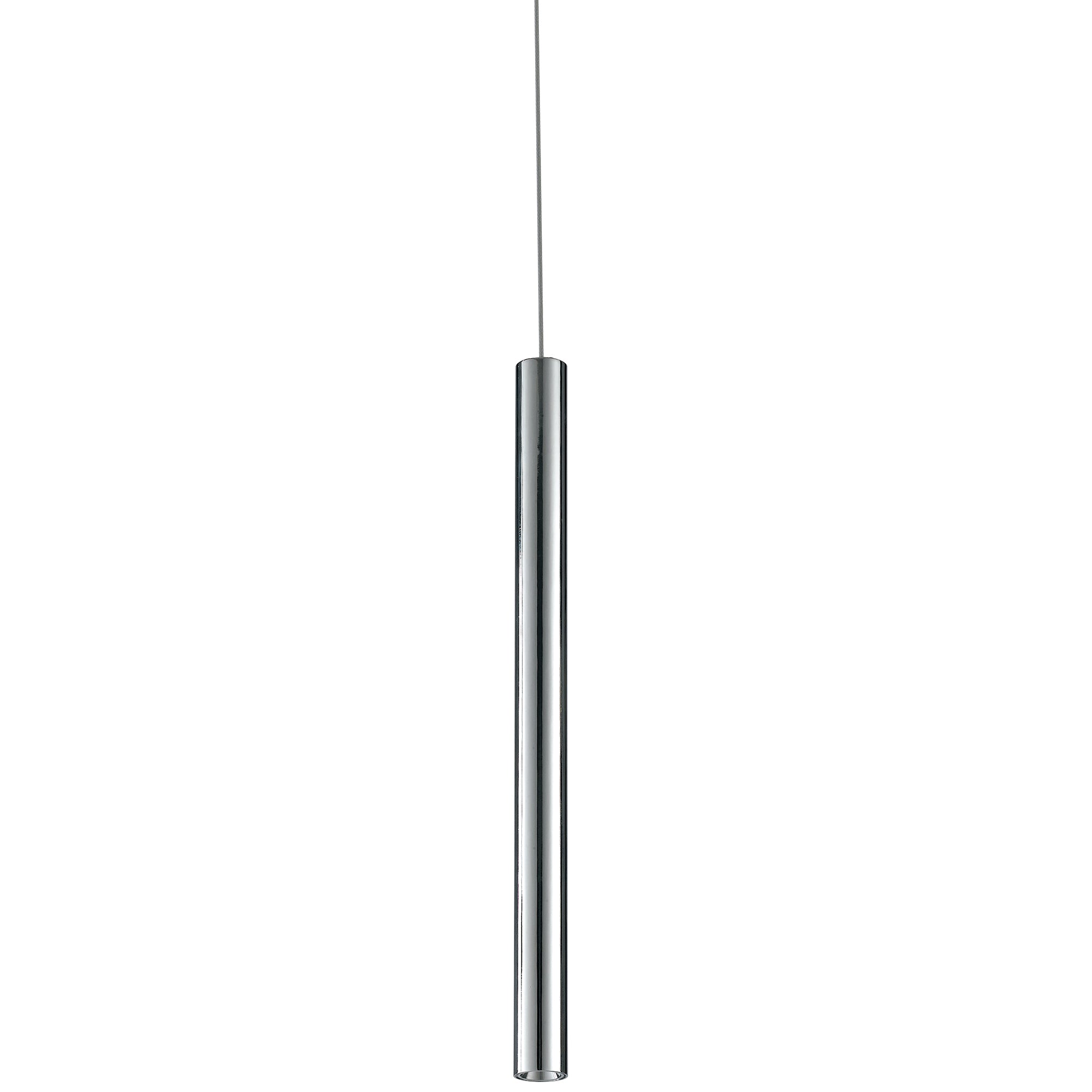 "Sospensione LED OBOE in alluminio per binario trifase - 4000K - Cromo