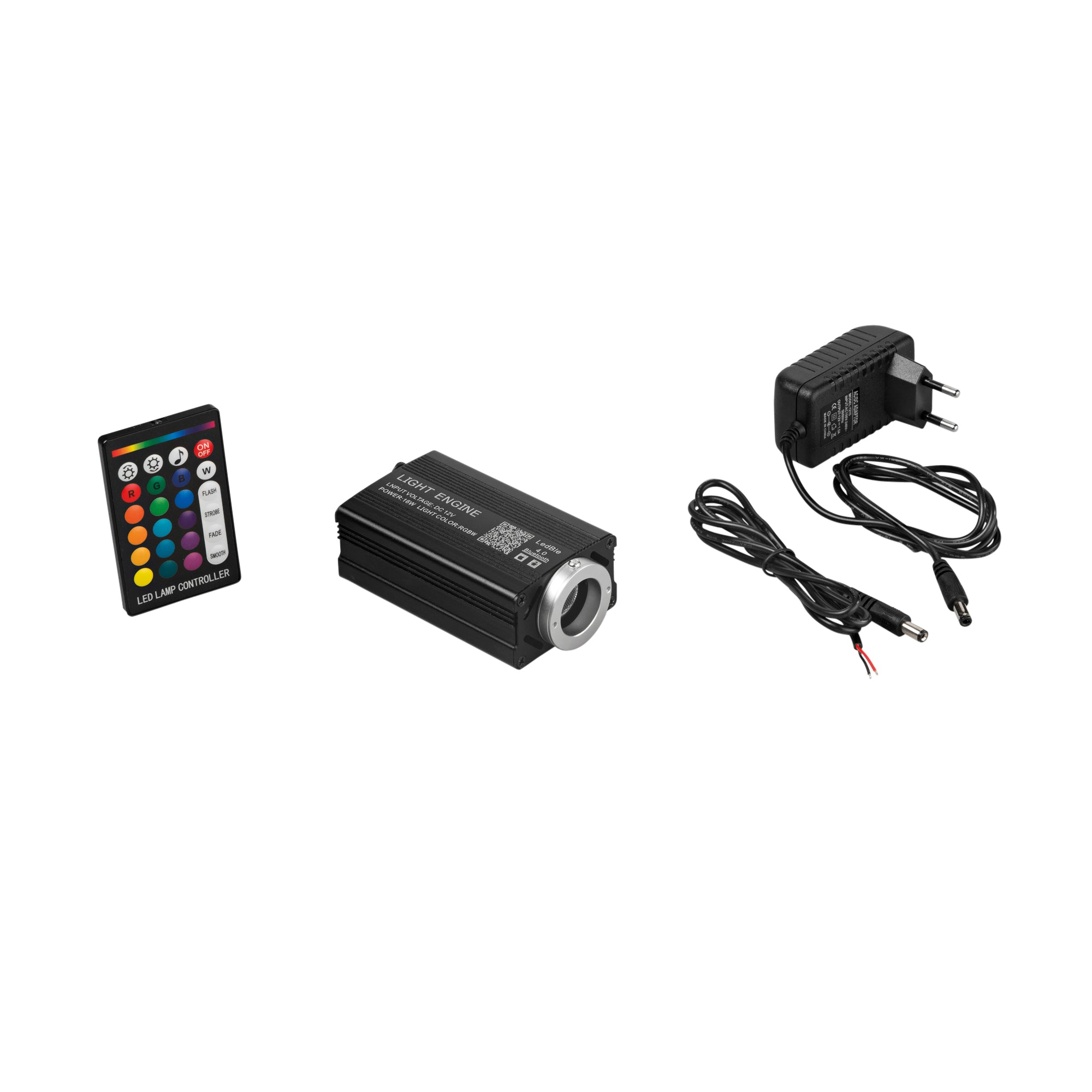 Proiettore LED OPTICAL RGBW cambio colore DC12V + adattatore 220V
