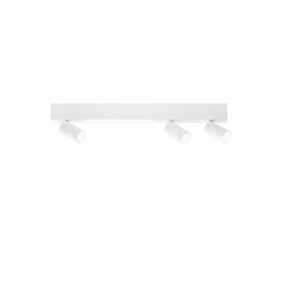 "Applique LED ORIENTED in metallo bianco con 3 faretti e 1 striscia LED, CCT, 70 cm."