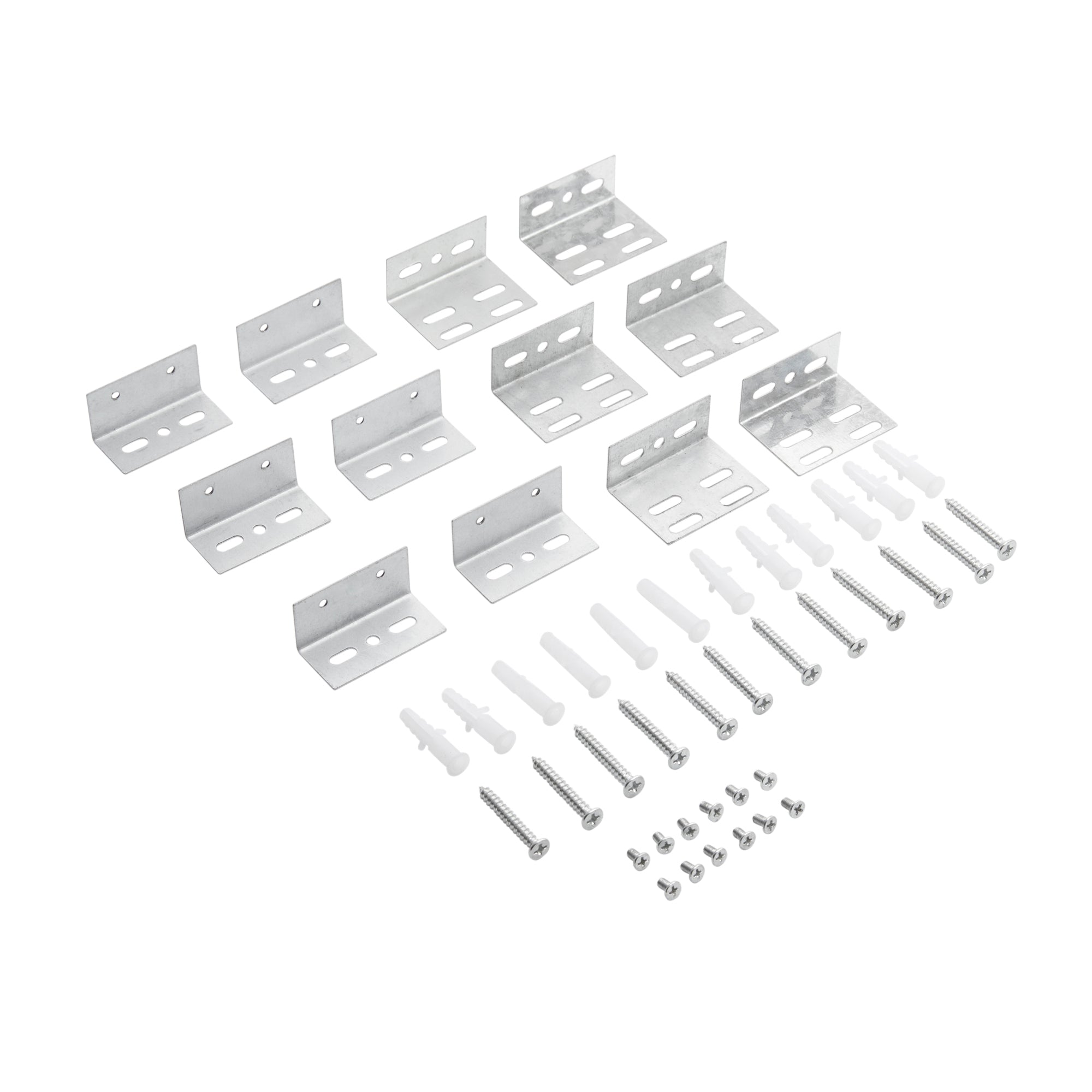 "Kit 6 staffe in acciaio per pannello LED"