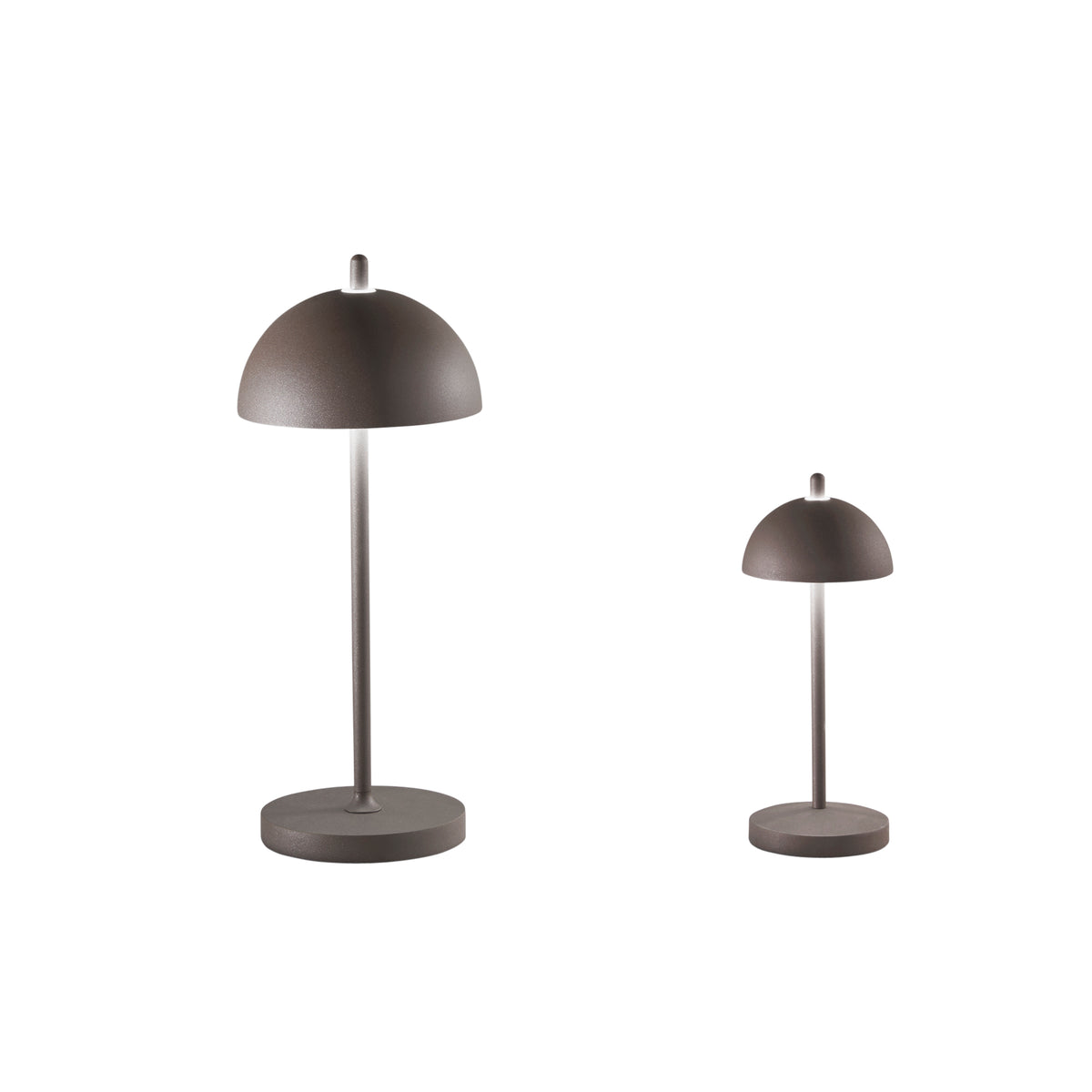 "Lumetto LED PARTY ricaricabile da esterno in metallo bronzo con dimmer