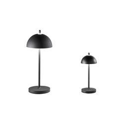 "Lumetto LED PARTY small ricaricabile da esterno in metallo nero con dimmer
