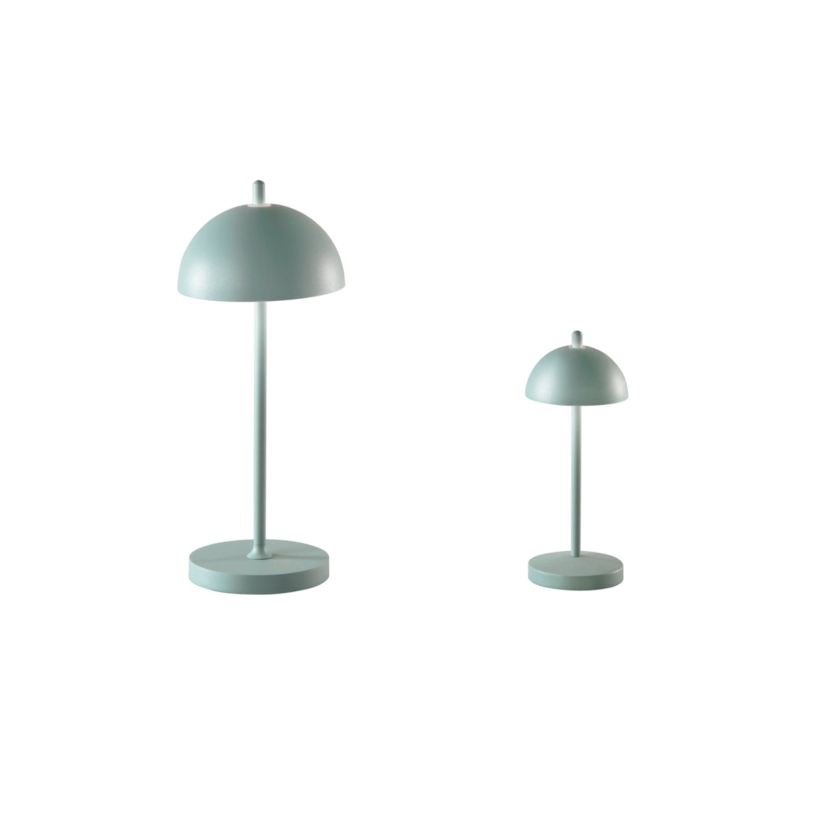 "Lumetto LED PARTY small ricaricabile da esterno in metallo verde con dimmer