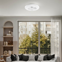 PLAFONIERA LED VENTILATORE PONENTE BIANCO 40W 4450LM CCT 55X15CM