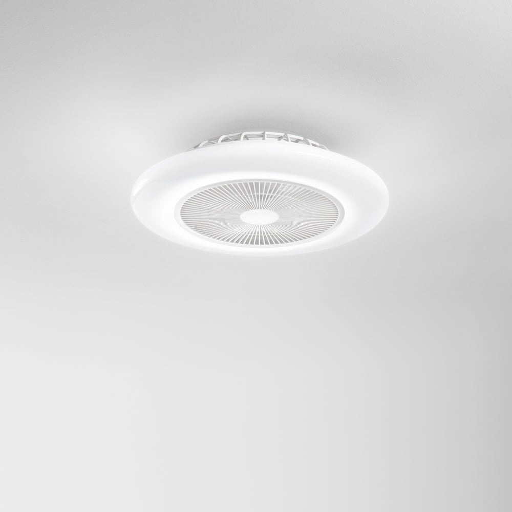 PLAFONIERA LED VENTILATORE PONENTE BIANCO 40W 4450LM CCT 55X15CM