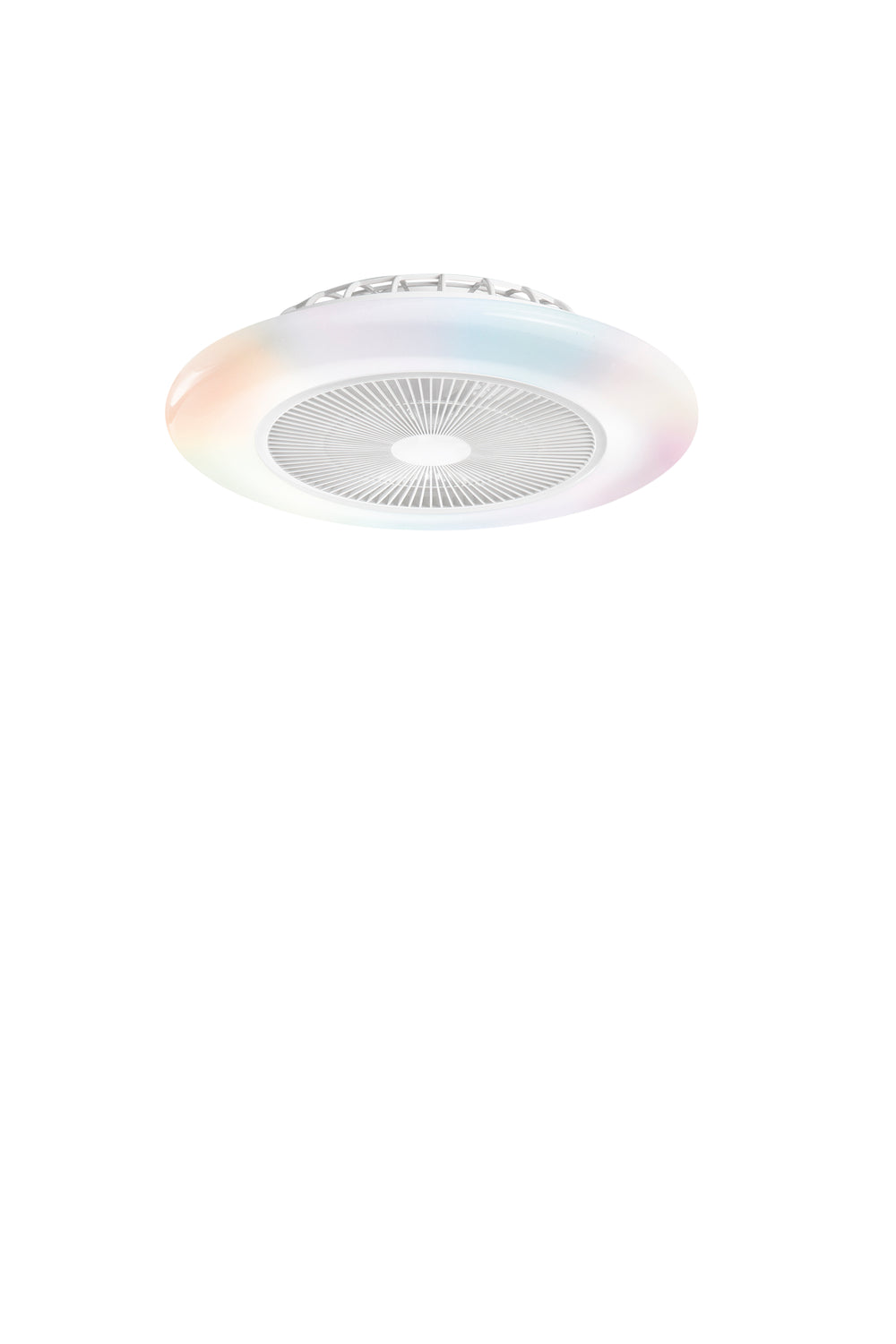 PLAFONIERA LED VENTILATORE PONENTE PRO 40W 5500LM CCT RGBW DIMM CON TELECOMANDO RF 15X54,5CM