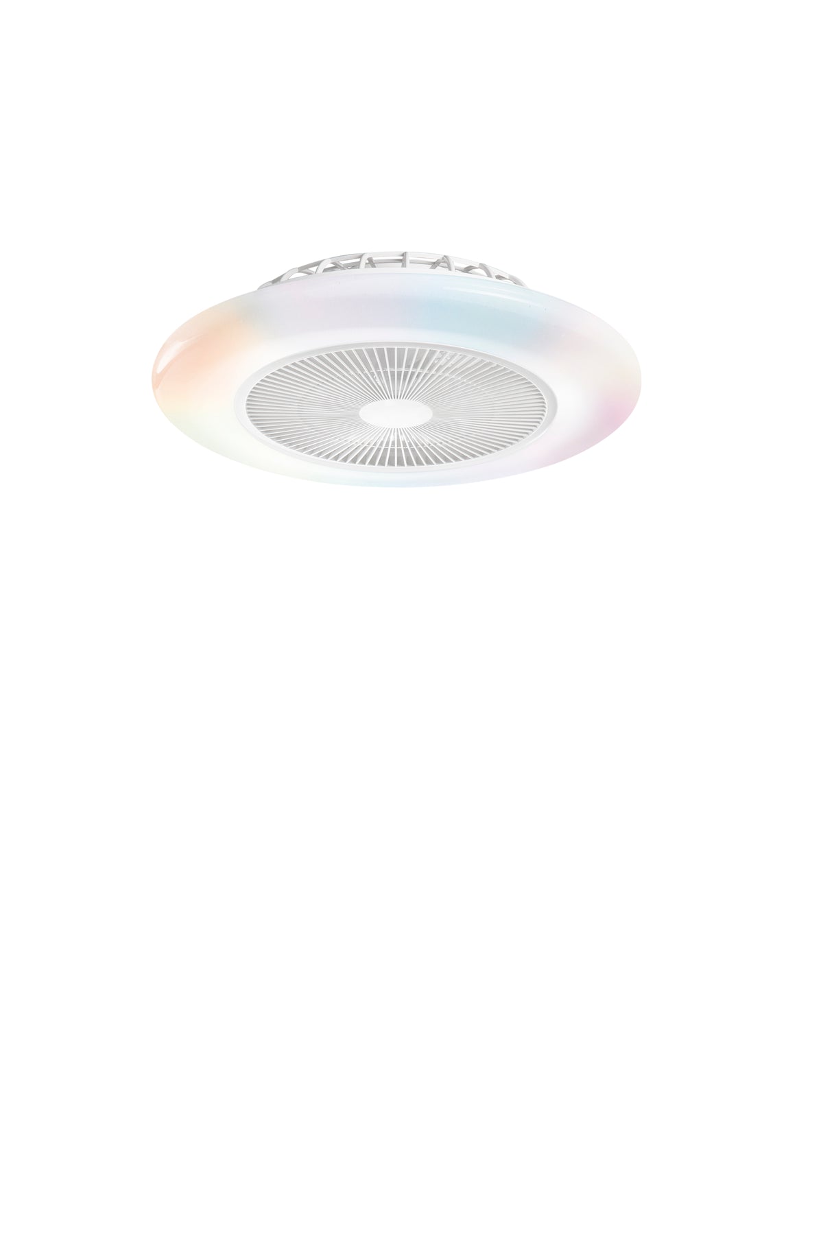 PLAFONIERA LED VENTILATORE PONENTE PRO 40W 5500LM CCT RGBW DIMM CON TELECOMANDO RF 15X54,5CM