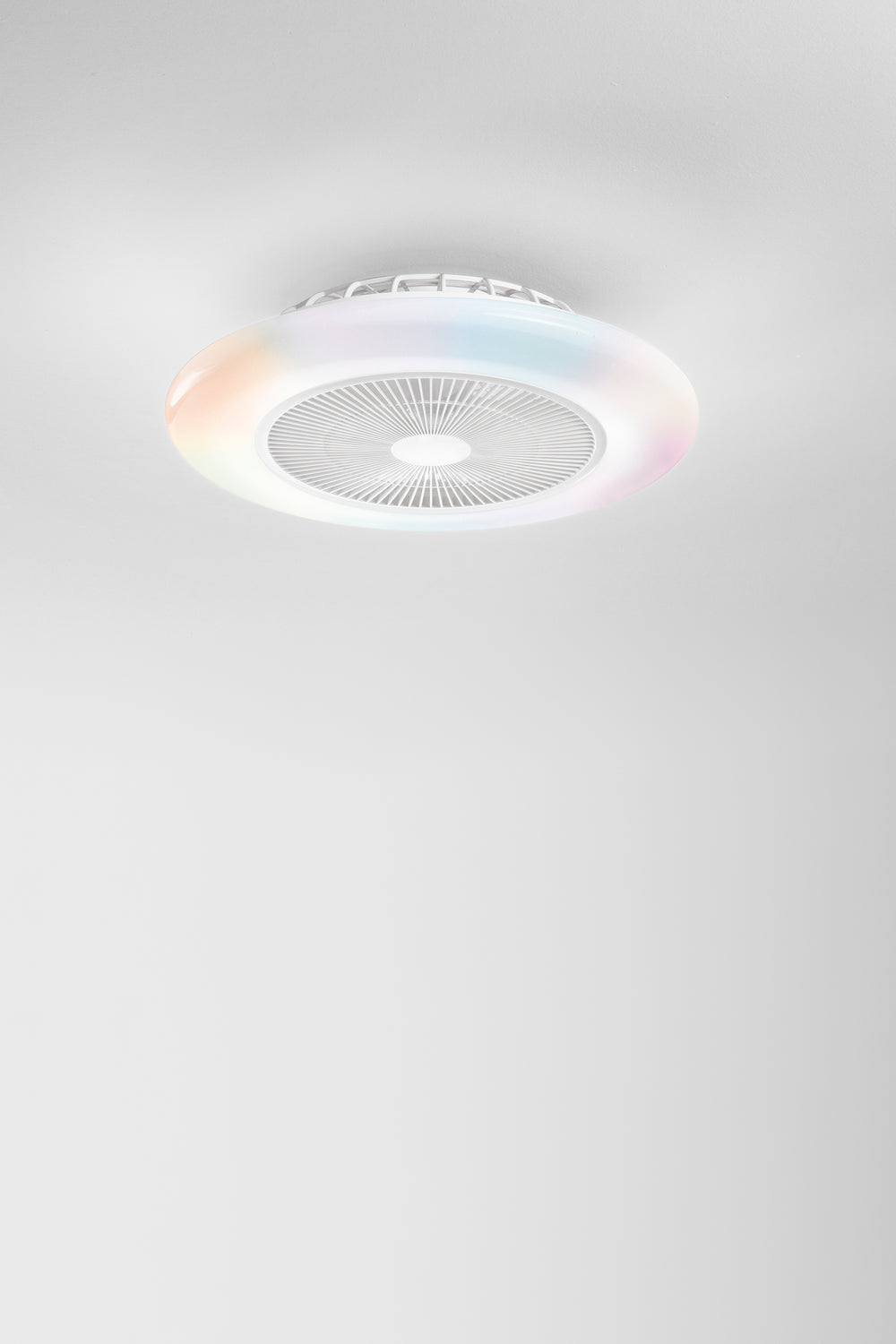 PLAFONIERA LED VENTILATORE PONENTE PRO 40W 5500LM CCT RGBW DIMM CON TELECOMANDO RF 15X54,5CM