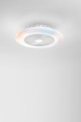 PLAFONIERA LED VENTILATORE PONENTE PRO 40W 5500LM CCT RGBW DIMM CON TELECOMANDO RF 15X54,5CM