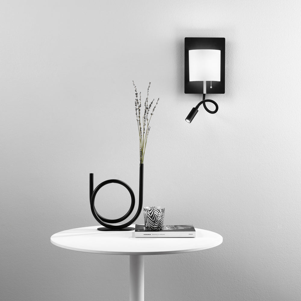 APPLIQUE LED POP BIANCA CON LUCE FLESSIBILE A LED 6+3W 720LM 4000K 16X32X22CM