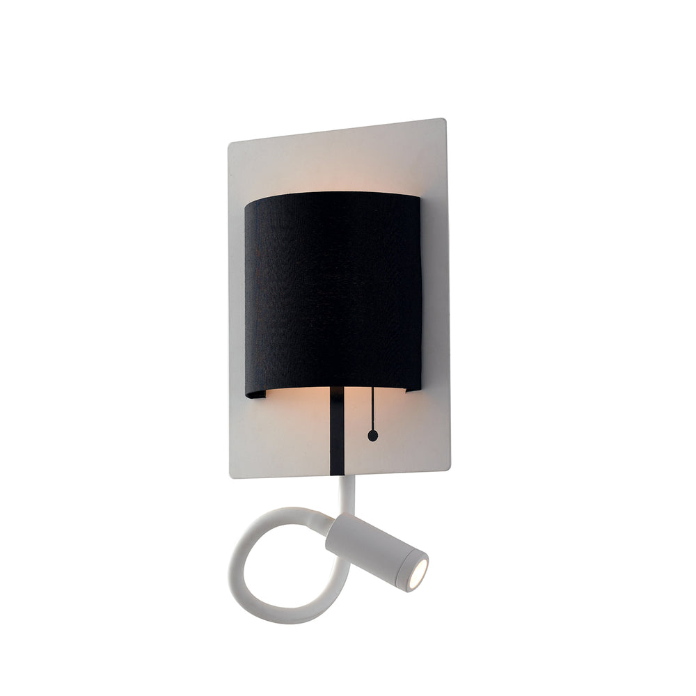 APPLIQUE LED POP NERA CON LUCE FLESSIBILE A LED 6+3W 720LM 4000K 16X32X22CM