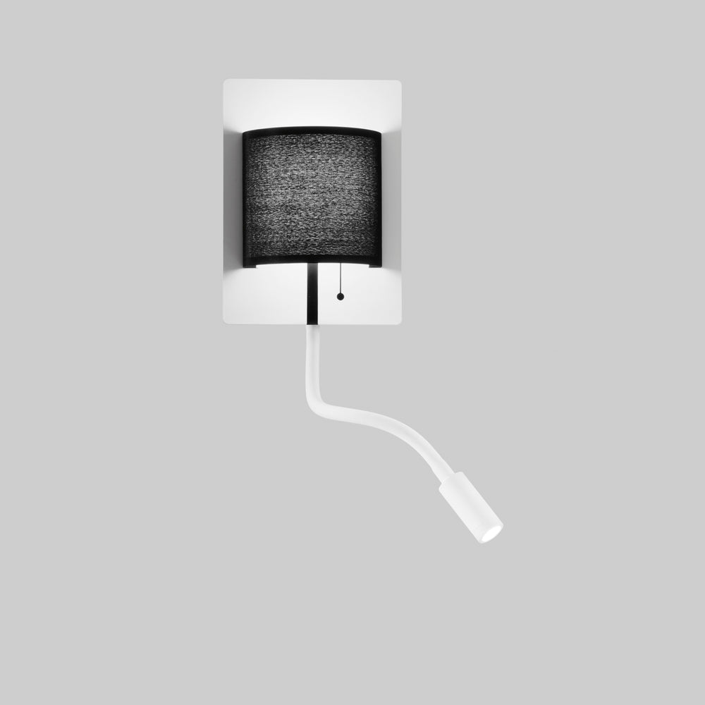 APPLIQUE LED POP NERA CON LUCE FLESSIBILE A LED 6+3W 720LM 4000K 16X32X22CM