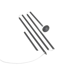 KIT 4PZ PALETTI DA GIARDINO LED DC24V PUCK ANTRACITE 3W 360LM 3000K IP65 4,2X60CM INCLUSI CAVI 300CM