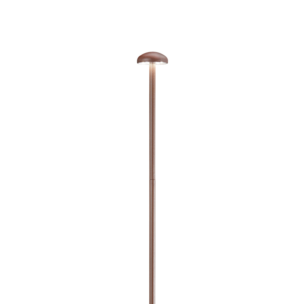 KIT 4PZ PALETTI DA GIARDINO LED DC24V PUCK BRONZO 3W 360LM 3000K IP65 4,2X60CM INCLUSI CAVI 300CM