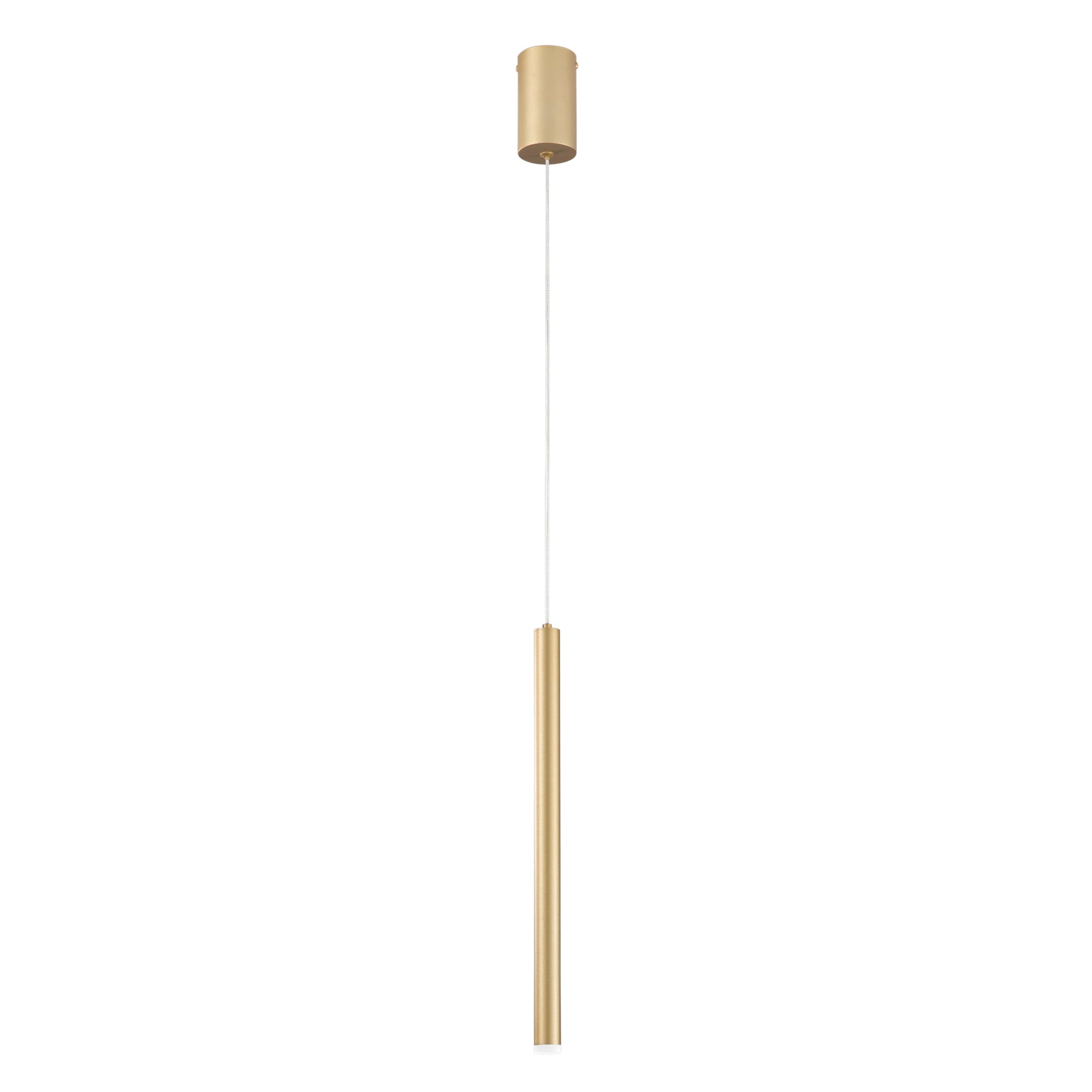 "Sospensione LED PYPE in metallo oro 1 punto luce, CCT"