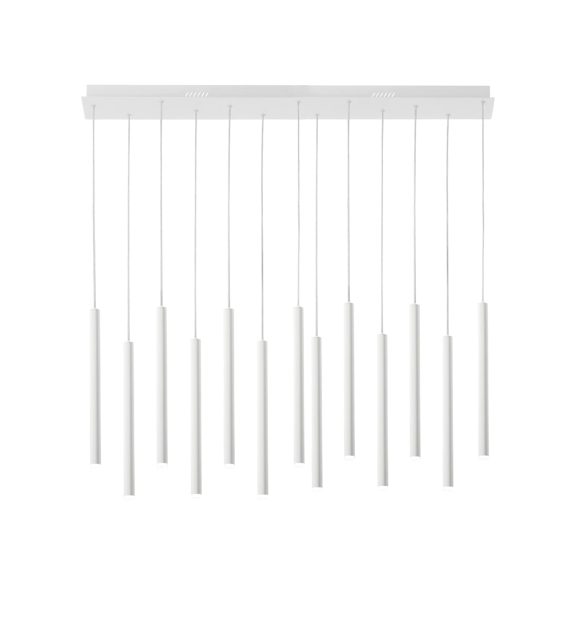"Sospensione LED PYPE a 13 pendenti in metallo bianco, CCT"