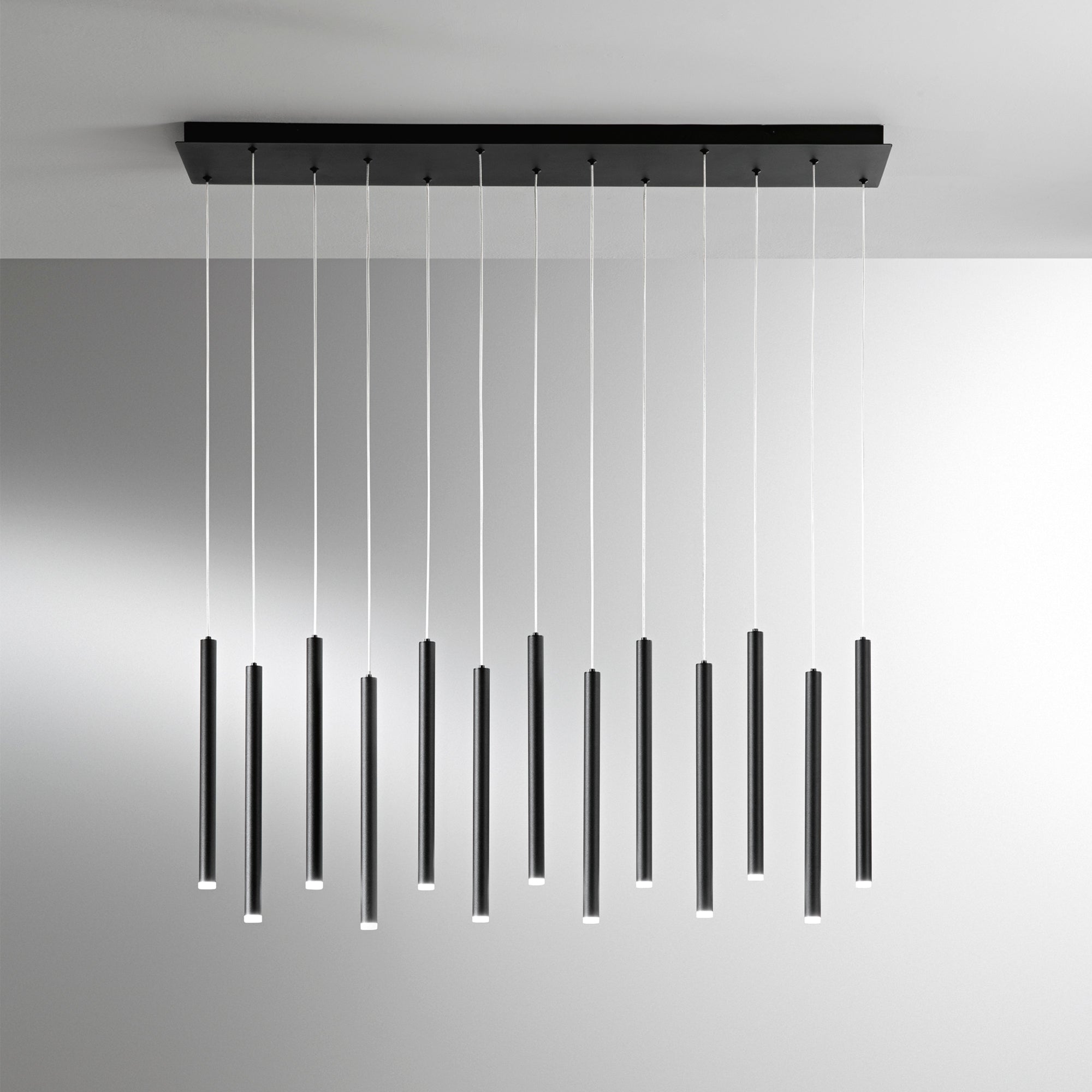 SOSPENSIONE LED PYPE NERA 65W 6110LM CCT 2,5X41X200CM