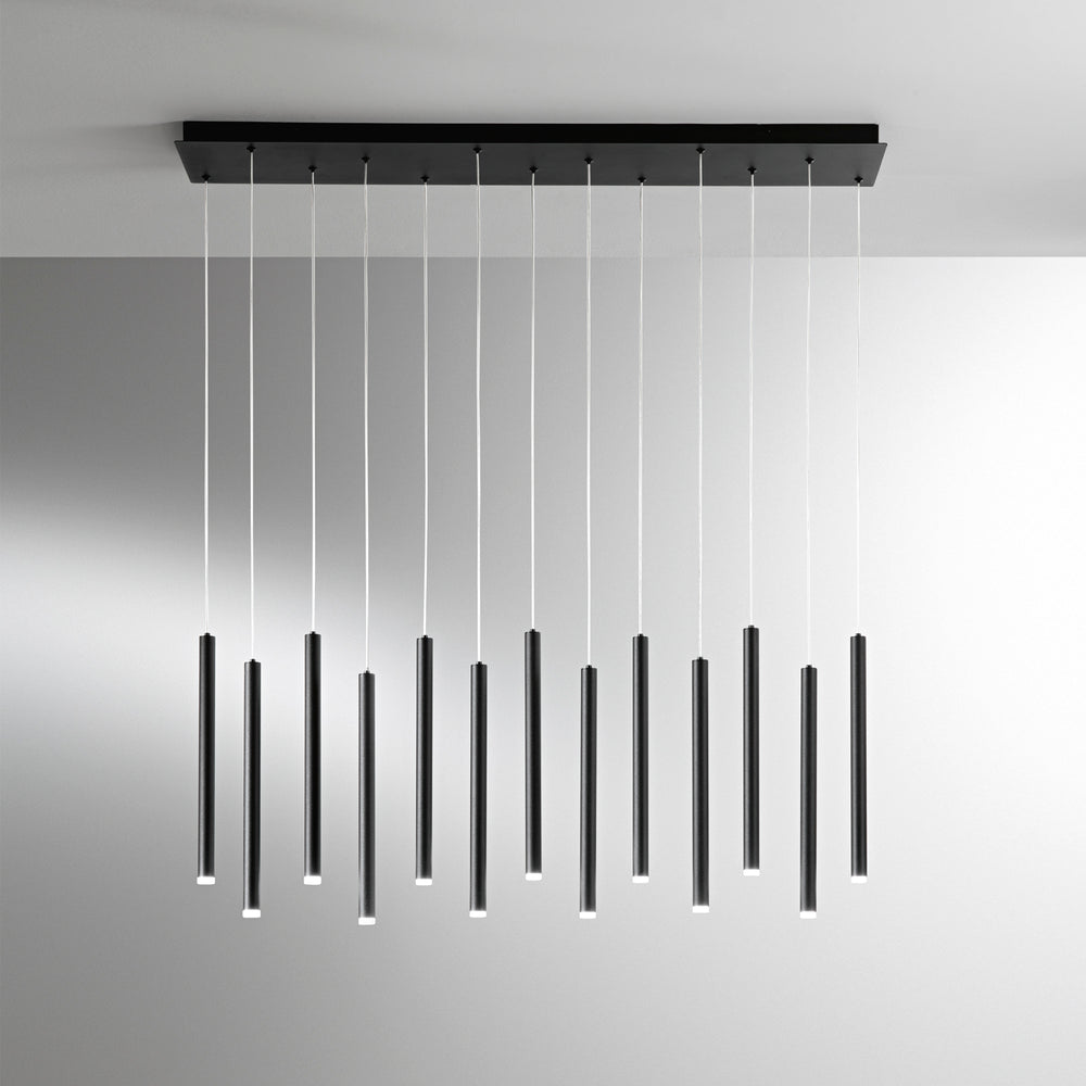 SOSPENSIONE LED PYPE NERA 65W 6110LM CCT 2,5X41X200CM
