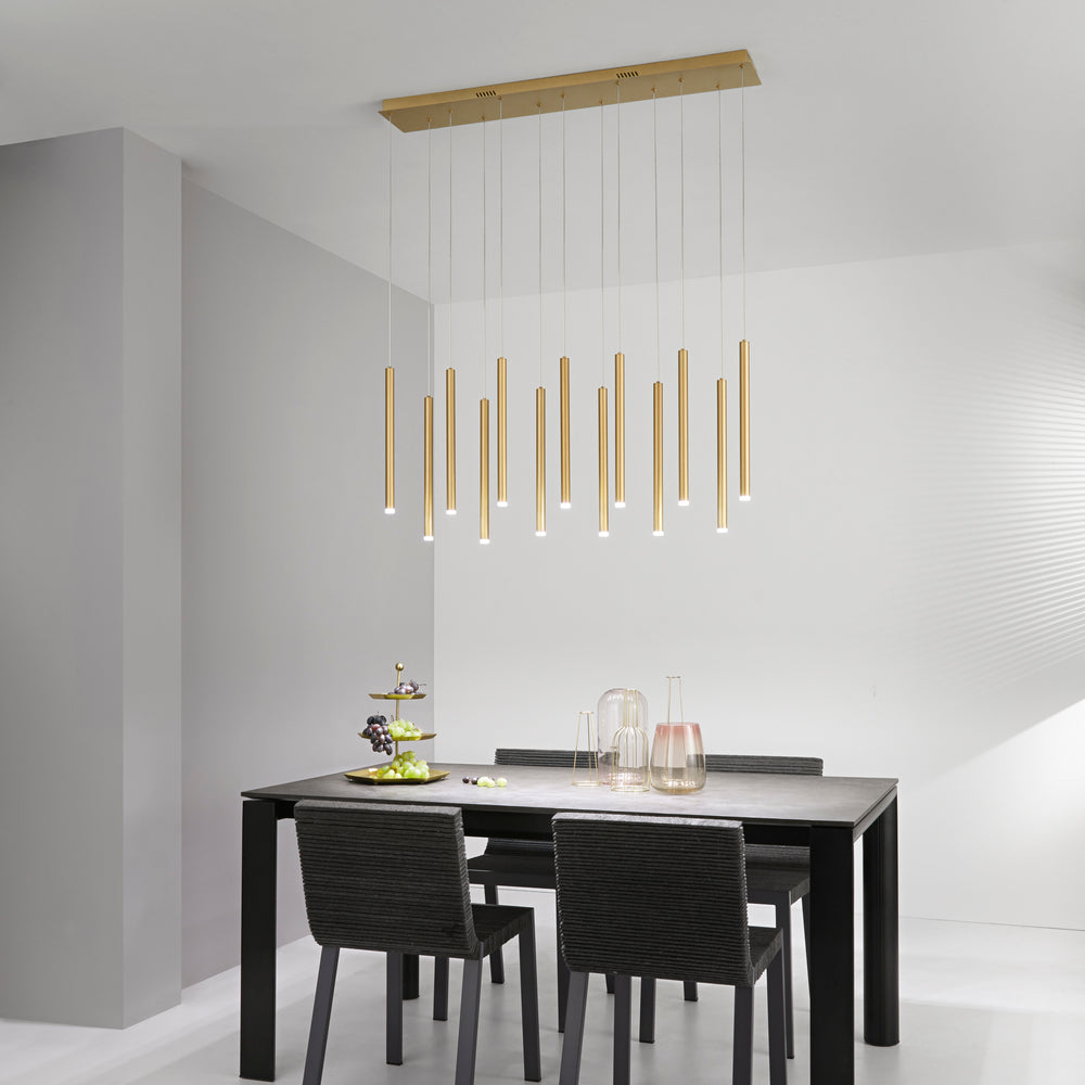 SOSPENSIONE LED PYPE ORO 65W 6110LM CCT 2,5X41X200CM
