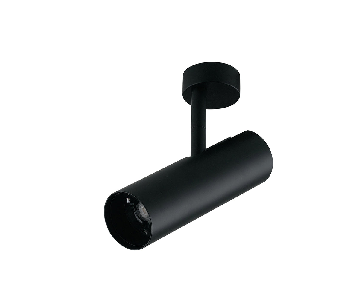 Spot applique LED ROCKET  in alluminio per binario trifase 4000K - Nero
