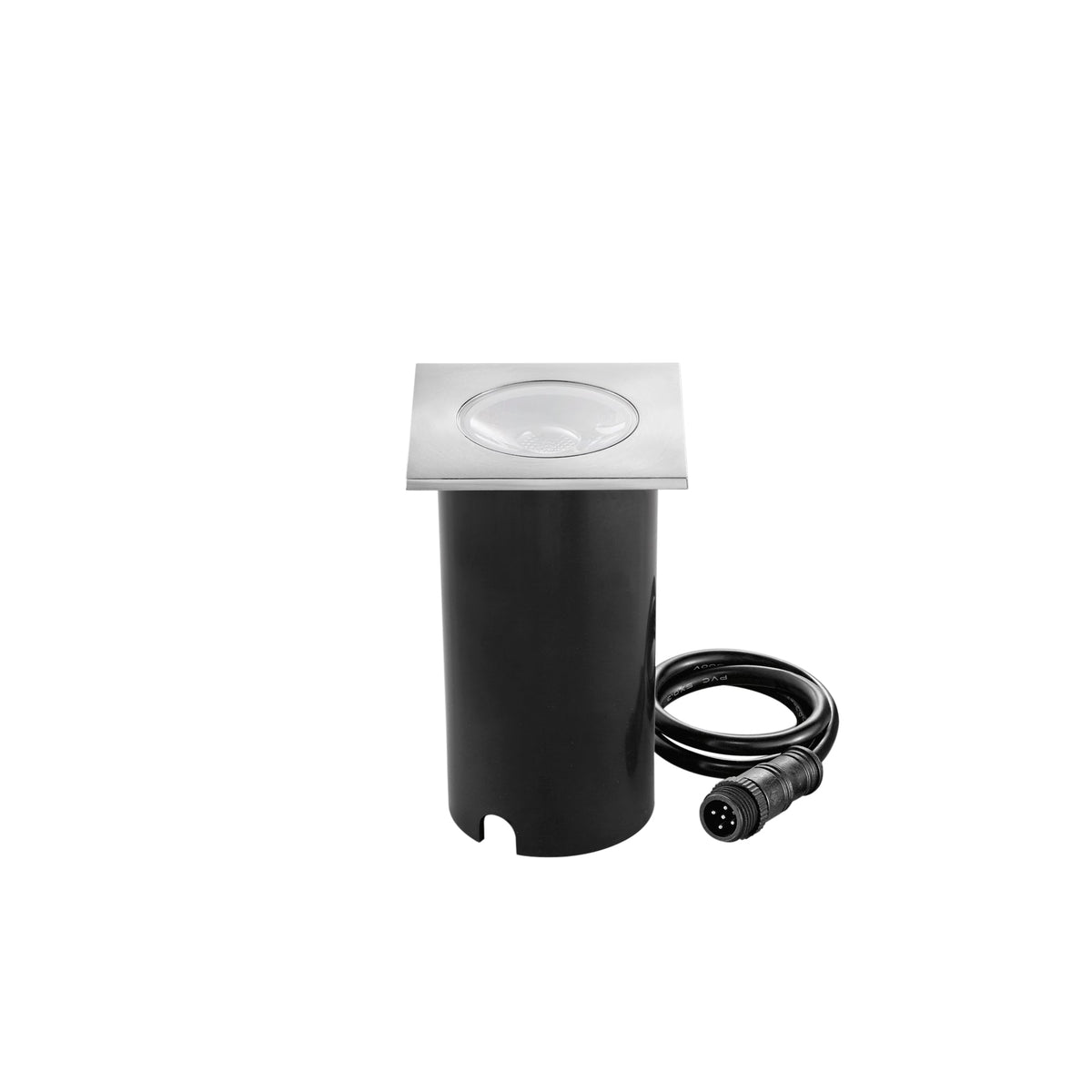 "Segnapassi da incasso RUNNER rotondo in alluminio Nikel 24V con RGB IP67