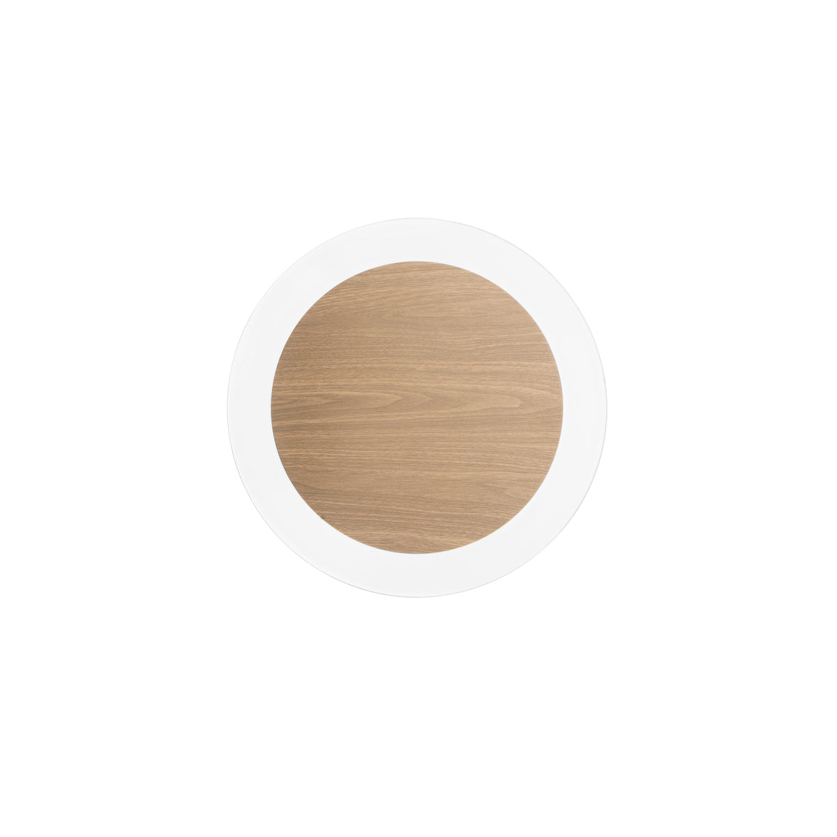 "Plafoniera LED SAMSARA in metallo nero con centro effetto legno, CCT"