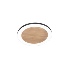 PLAFONIERA LED SAMSARA NERA/LEGNO 35W 5300LM CCT 40X4,2CM