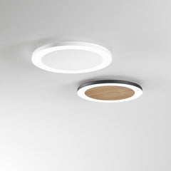 PLAFONIERA LED SAMSARA NERA/LEGNO 35W 5300LM CCT 40X4,2CM
