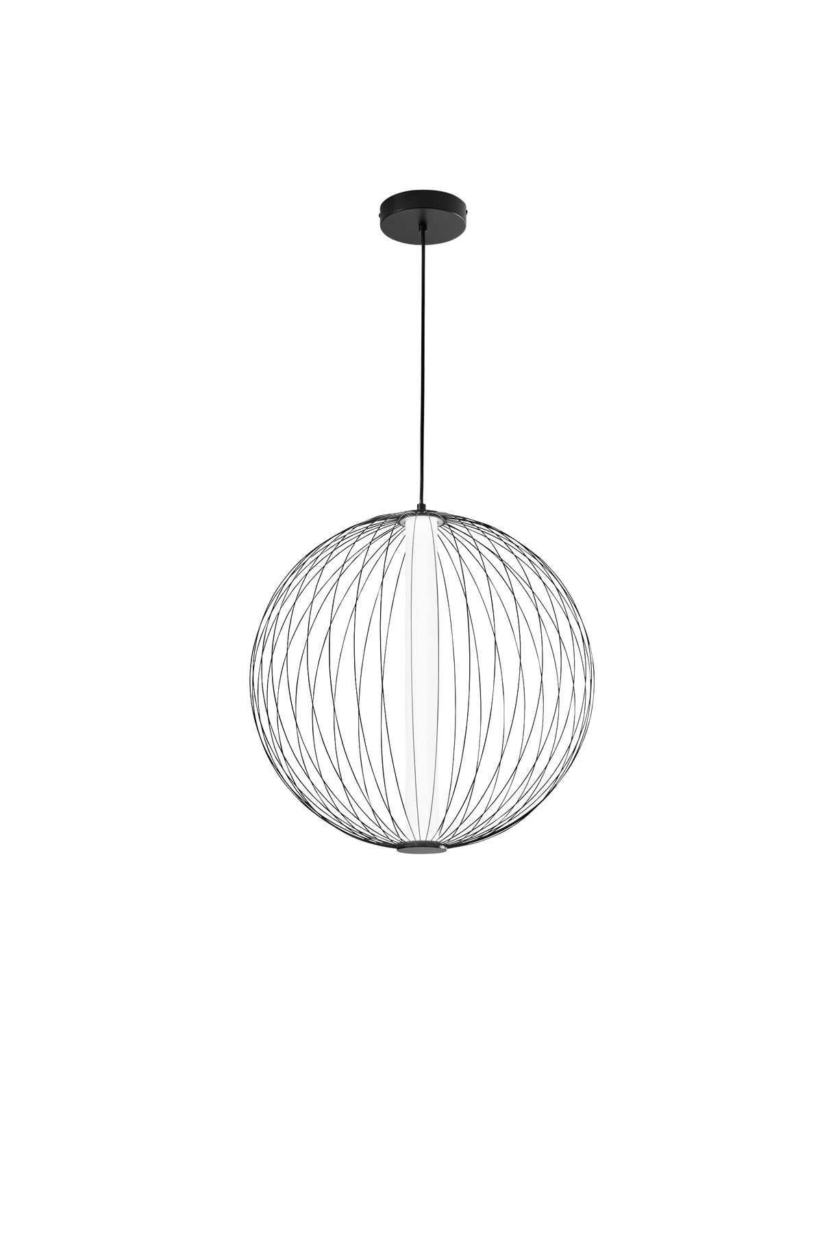 "Sospensione SEXTANT in manganese nero, Ø 50cm. CCT"