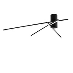 "Plafoniera LED SHANGHAI 3 punti luce in alluminio nero 3000K (Luce calda)"