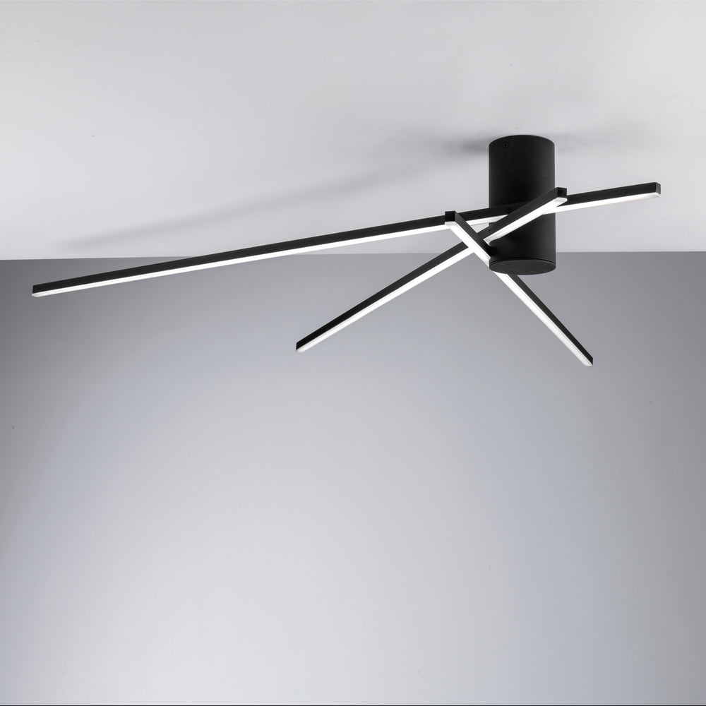PLAFONIERA LED SHANGHAI NERA 27W 3750LM 3000K 92X100X14,5CM
